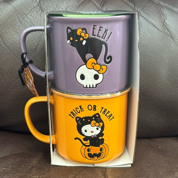 Blue Sky Hello Kitty Black Cat Halloween Mug Set - Picture 6 of 9